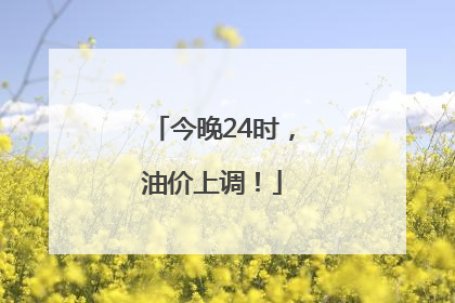 今晚24时，油价上调！