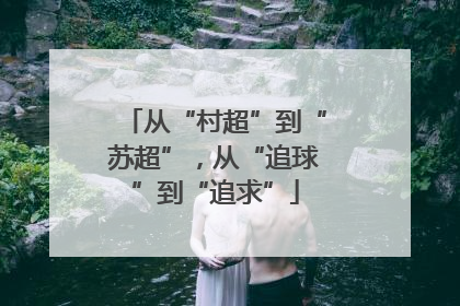 从“村超”到“苏超”，从“追球”到“追求”