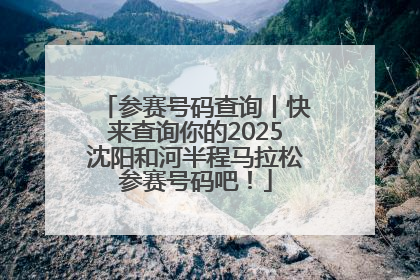 参赛号码查询丨快来查询你的2025沈阳和河半程马拉松参赛号码吧！