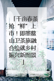 千亩春茶抢“鲜”上市！即墨鳌山卫茶旅融合绘就乡村振兴新图景