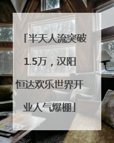半天人流突破1.5万，汉阳恒达欢乐世界开业人气爆棚