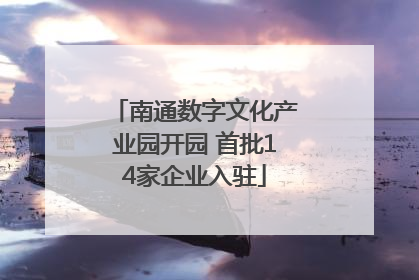 南通数字文化产业园开园 首批14家企业入驻