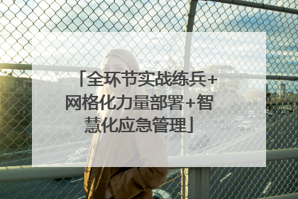 全环节实战练兵+网格化力量部署+智慧化应急管理