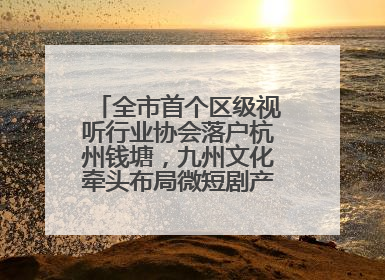 全市首个区级视听行业协会落户杭州钱塘，九州文化牵头布局微短剧产业高地
