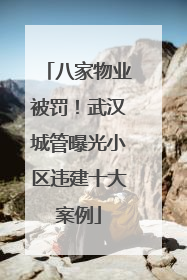 八家物业被罚！武汉城管曝光小区违建十大案例