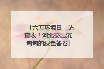 六五环境日｜请查收！河北交出沉甸甸的绿色答卷