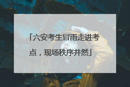 六安考生冒雨走进考点，现场秩序井然