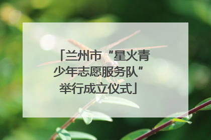 兰州市“星火青少年志愿服务队”举行成立仪式