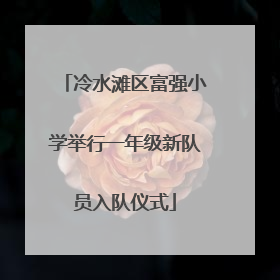 冷水滩区富强小学举行一年级新队员入队仪式