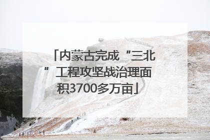 内蒙古完成“三北”工程攻坚战治理面积3700多万亩