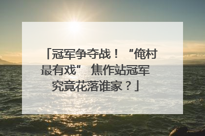 冠军争夺战！“俺村最有戏” 焦作站冠军究竟花落谁家？
