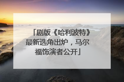 剧版《哈利波特》最新选角出炉，马尔福饰演者公开