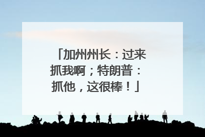 加州州长：过来抓我啊；特朗普：抓他，这很棒！