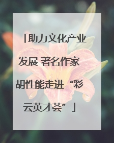 助力文化产业发展 著名作家胡性能走进“彩云英才荟”