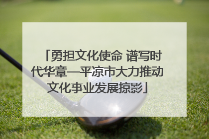 勇担文化使命 谱写时代华章—平凉市大力推动文化事业发展掠影
