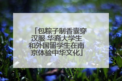 包粽子制香囊穿汉服 华裔大学生和外国留学生在南京体验中华文化