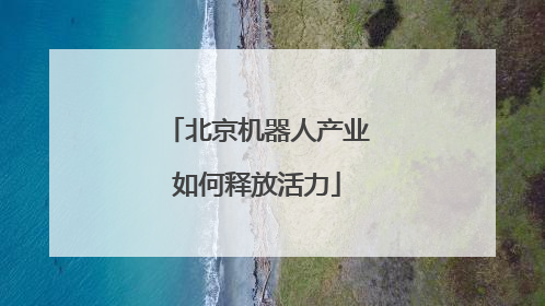 北京机器人产业如何释放活力