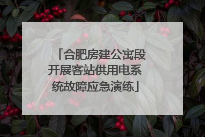 合肥房建公寓段开展客站供用电系统故障应急演练
