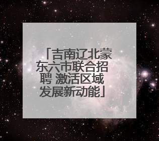 吉南辽北蒙东六市联合招聘 激活区域发展新动能