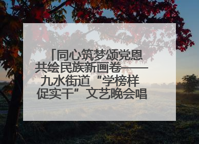 同心筑梦颂党恩 共绘民族新画卷——九水街道“学榜样 促实干”文艺晚会唱响民族团结主旋律
