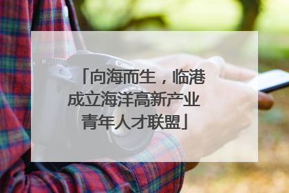 向海而生，临港成立海洋高新产业青年人才联盟
