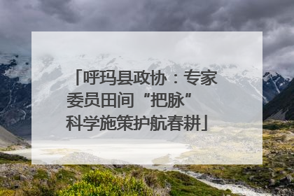 呼玛县政协：专家委员田间“把脉” 科学施策护航春耕