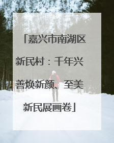 嘉兴市南湖区新民村：千年兴善焕新颜、至美新民展画卷