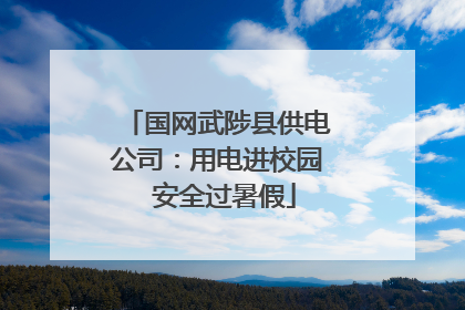 国网武陟县供电公司：用电进校园  安全过暑假