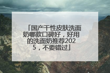 国产干性皮肤洗面奶哪款口碑好，好用的洗面奶推荐2025，不要错过