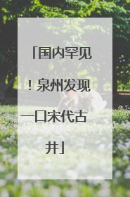 国内罕见！泉州发现一口宋代古井