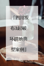 四川发布3起破坏耕地典型案例