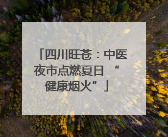 四川旺苍：中医夜市点燃夏日 “健康烟火”