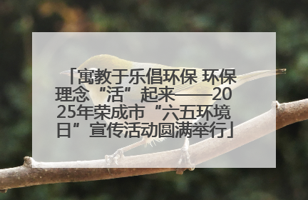 寓教于乐倡环保 环保理念“活”起来——2025年荣成市“六五环境日”宣传活动圆满举行