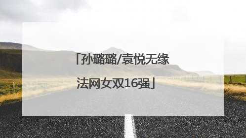 孙璐璐/袁悦无缘法网女双16强