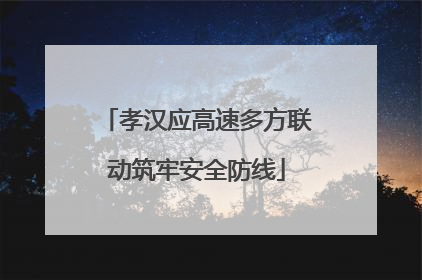 孝汉应高速多方联动筑牢安全防线