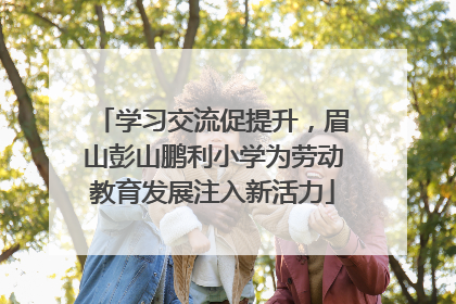 学习交流促提升，眉山彭山鹏利小学为劳动教育发展注入新活力