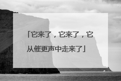 它来了，它来了，它从催更声中走来了