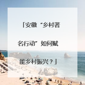 安徽“乡村著名行动”如何赋能乡村振兴？