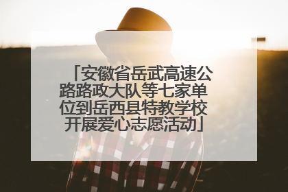 安徽省岳武高速公路路政大队等七家单位到岳西县特教学校开展爱心志愿活动