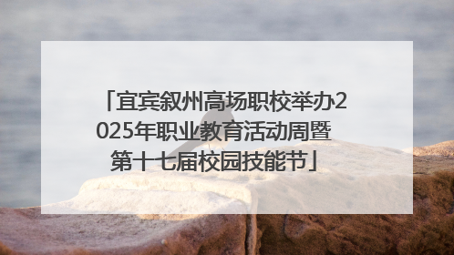 宜宾叙州高场职校举办2025年职业教育活动周暨第十七届校园技能节