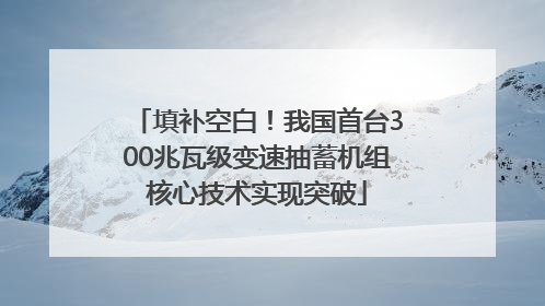 填补空白！我国首台300兆瓦级变速抽蓄机组核心技术实现突破
