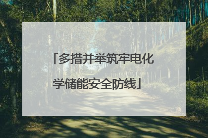 多措并举筑牢电化学储能安全防线