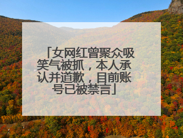 女网红曾聚众吸笑气被抓，本人承认并道歉，目前账号已被禁言