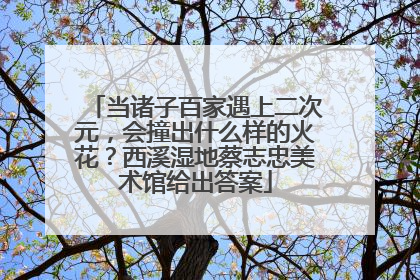 当诸子百家遇上二次元，会撞出什么样的火花？西溪湿地蔡志忠美术馆给出答案