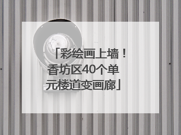 彩绘画上墙！香坊区40个单元楼道变画廊