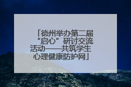德州举办第二届“启心”研讨交流活动——共筑学生心理健康防护网