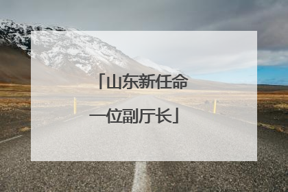 山东新任命一位副厅长