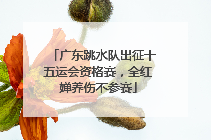 广东跳水队出征十五运会资格赛，全红婵养伤不参赛