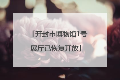 开封市博物馆1号展厅已恢复开放