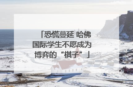 恐慌蔓延 哈佛国际学生不愿成为博弈的“棋子”